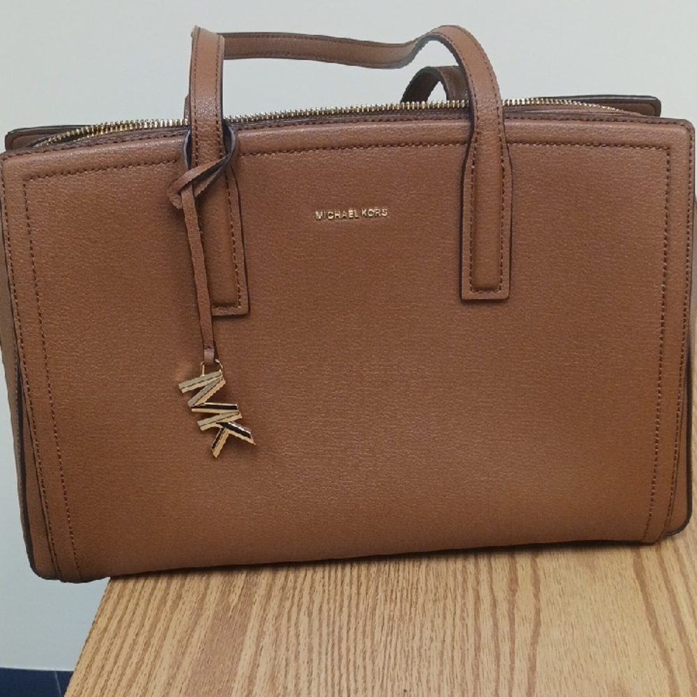Michael Kors Brown Leather Tote Bag